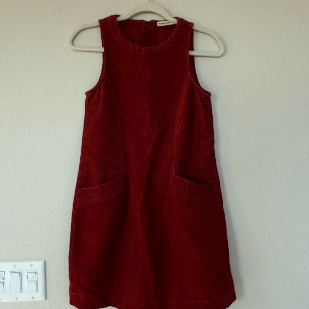 Marine Layer Rich Red Corduroy Dress